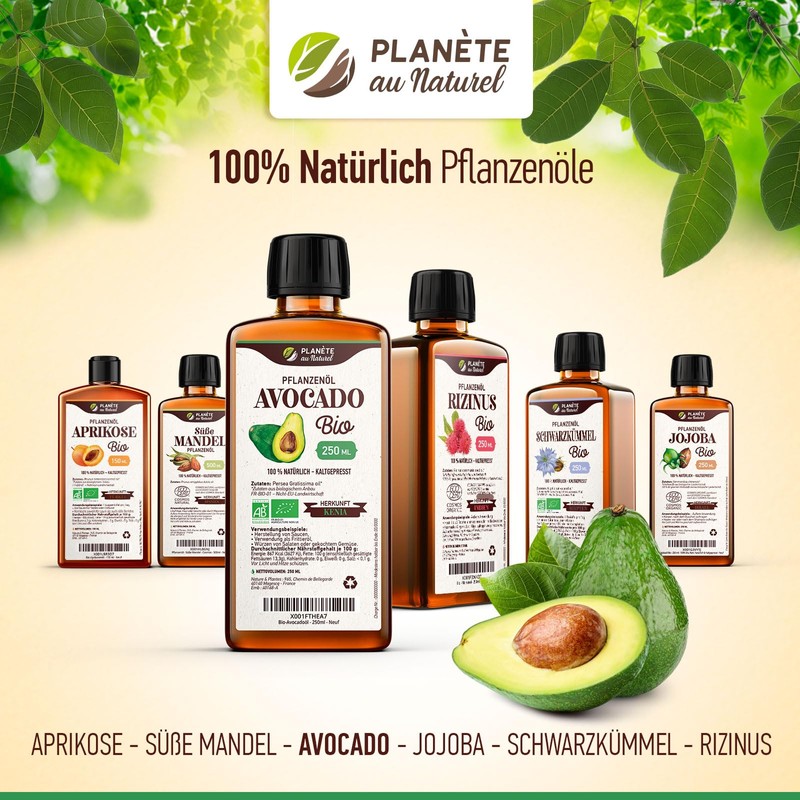Avocado Oil Organic 250 ml - 100% Organic, Pure, Natural