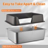 Stainless Steel Cat Litter Box with Lid, Extra Large Metal