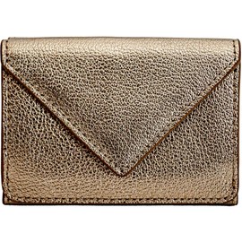 MALTA Trifold Wallet, Mini Wallet, Women's, Men's, Small Wallet, Compact, Cowhide Leather, Coin Purse, Large Capacity, Simple, Champagne Gold