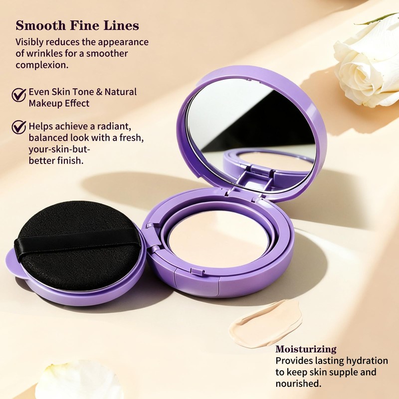 Balm Foundation for Mature Skin, Hydrating Coverage Foundation Balm Buildable
