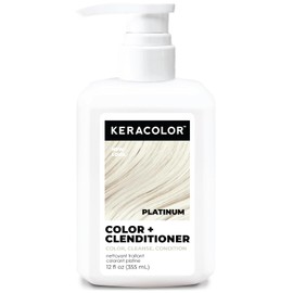 Acondicionador Keracolor Clenditioner para depositar el color del cabello – Infunde instantáneamente el color en el cabello, 15 colores | sin crueldad, Platino, 354,88ml