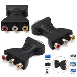 custom-sign HDMI Male to 3 RCA Female Composite AV Video Audio Adapter Converter TV PC US