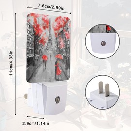 Paris Tower Romance Night Light,Night Lights Plug into Wall with Dusk to Dawn Sensor,Lamp for Bedroom Bathroom Hallway Nightlight for Women Girls