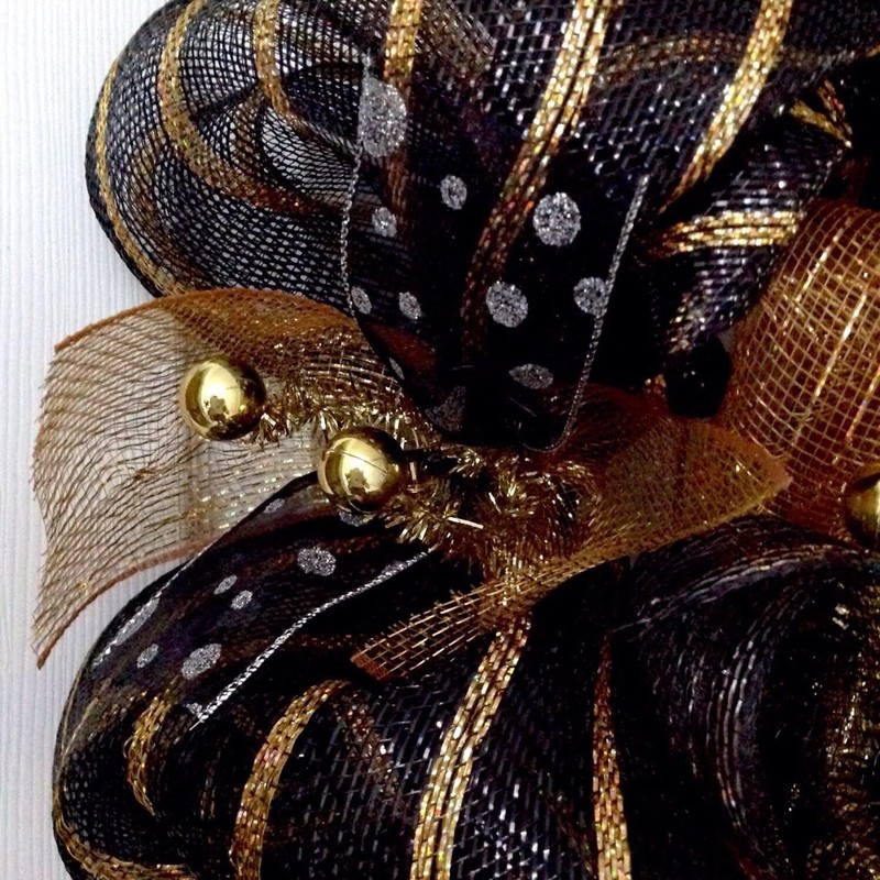 Cheers To A New Year Handmade Deco Mesh New Years