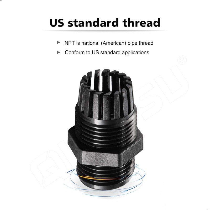 QILIPSU 50pcs 1/2" NPT Cable Gland Waterproof IP68 Nylon Cable