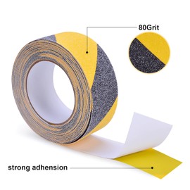 Qingluan Non Slip Tape, 6 inch x 33 feet, Non Skid Safety Tape for Steps Outdoor Waterproof, Heavy Duty Grip Tape for Concrete Floors, Yellow