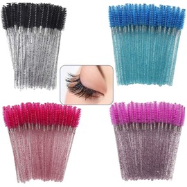 QUBORT Eyelash Brushes, Pack of 200 Eyebrow and Eyelash Brushes, Cosmetic Brush Kit for False Eyelash Extension