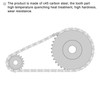 sourcing map Chain Roll Gear 10 mm Bore 3/8 Inch