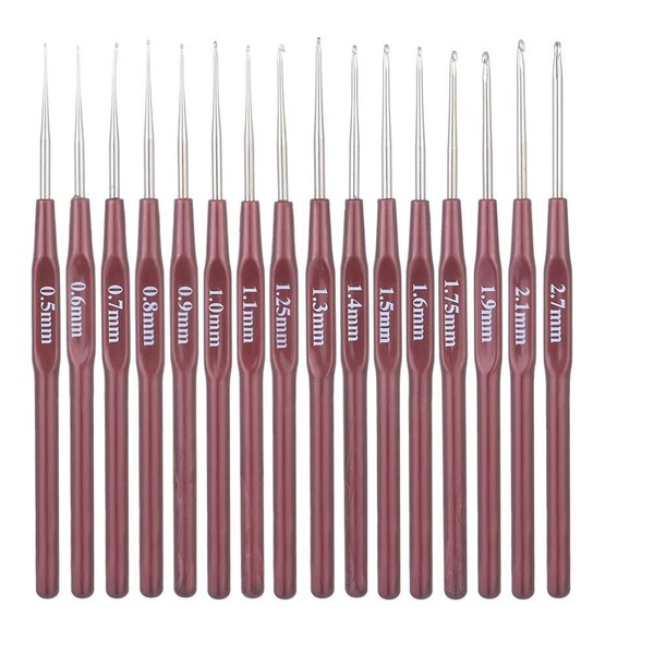 16 Small Sizes Crochet Hooks Set, Soft Handle Crochet, Thread