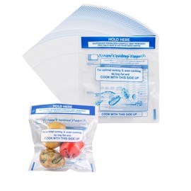 Gezan Zipper Microwave Steamer Bags Reusable Food Storage Bags Freezer Bag Cooking Bag for Vegetables,Potatoes and Meat(50)