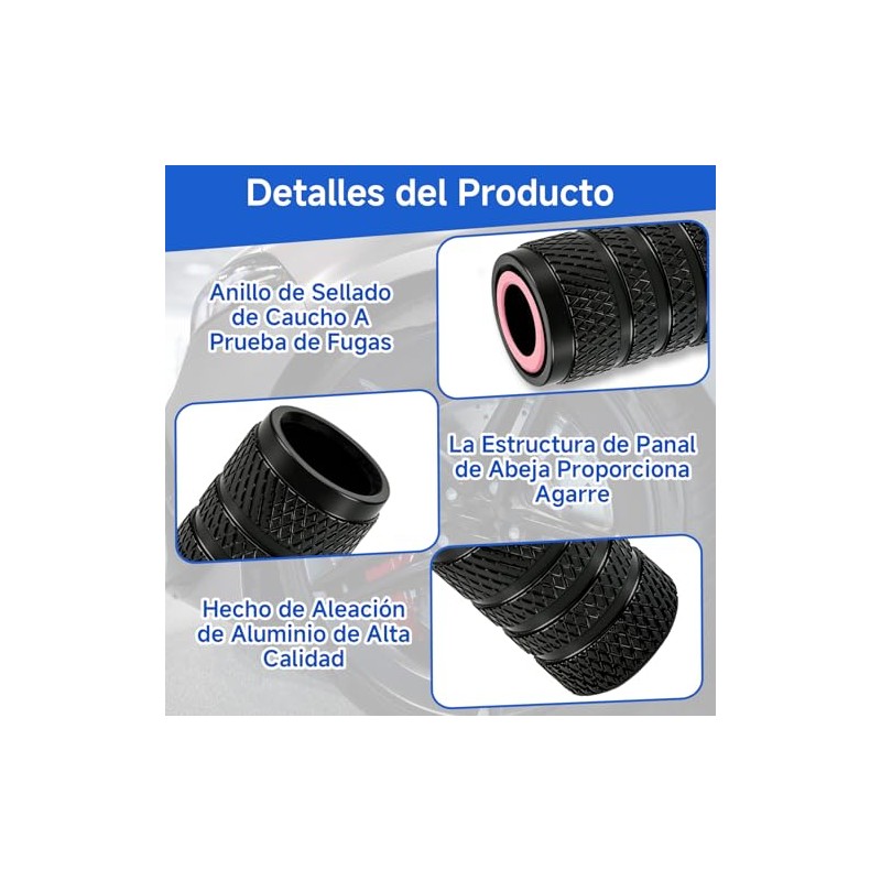AURAROSE 30Pzs Tapones para Llantas con Anillo de Sellado, Aluminio