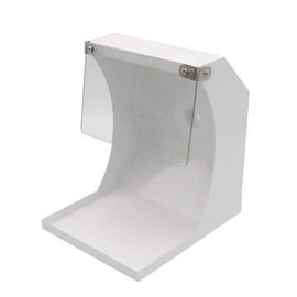 1PCS Bench Grinder Cover Jewelry Polishing Machine Dust-Proof Lid Metal Heavy Duty Power Tool Electric Grinders Dust Collector, White, 24CMX22CMX18CM