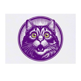'Green Eyed Cat' Temporary Tattoo - Water Resistant, Skin-Safe, Non-Toxic Transfer (TO00070605)