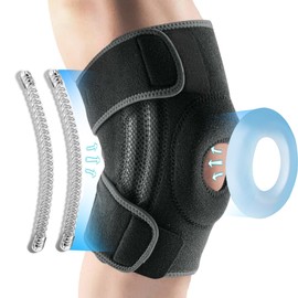 JOLAYSO Knee Brace with Side Stabilizers & Patella Gel Pads for Maximum Knee Pain Support and fast recovery for men and women