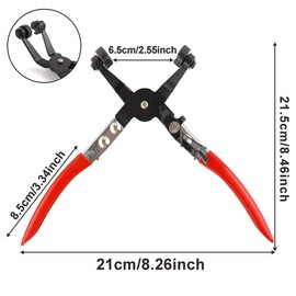 #NA 2PCS Hose Clamp Pliers Repair Tool, Angled Band Hose Clamp Pliers and Swivel Flat Band for Removal and Installation of Ring-Type or Flat-Band Hose Clamps