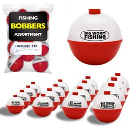Fishing Bobbers for Fishing Assortment Large Bobbers & Small Bobbers – Fish Bobbers Red and White – Floats Fishing Floats and Bobbers – Bobber for Fishing Bobbers Red and White– Fishing Bobbers