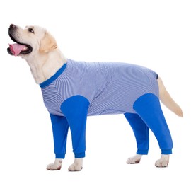 Yeapeeto Dog Onesie Surgery Recovery Suit for Large Medium Bodysuit Dogs Pajamas PJS Full Body for Shedding, Allergy, Anti Licking, Wound Protection, Cone Alternative (3XL, Blue)