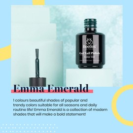 Beetles Gel Nail Polish, 15ML 0.51OZ Emma Emerald Green Color Soak Off Uv Nail Lamp Gel Polish Nail Art Manicure Salon DIY Gel Nail Art Design Home