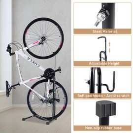 BALINGE Bike Floor Stand Parking Rack - Indoor & Outdoor, Mountain & Road Bikes, 1 Pack