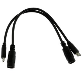 E-outstanding 2PCS DC Barrel Jack to Micro-USB B Male Connector Adapter 5V Power Cable 5.5mmx2.1mm