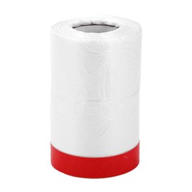 HOPESPANNER Pre-Taped Masking Film Plastic Cover PE Film Masking Paper 1 Pc 2000x70cm / 65.62ftx27.56" White Red
