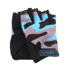 Haobase Camouflage Cycling Gloves Half Finger Breathable Outdoor MTB Road Sport Gloves Mitten for Children