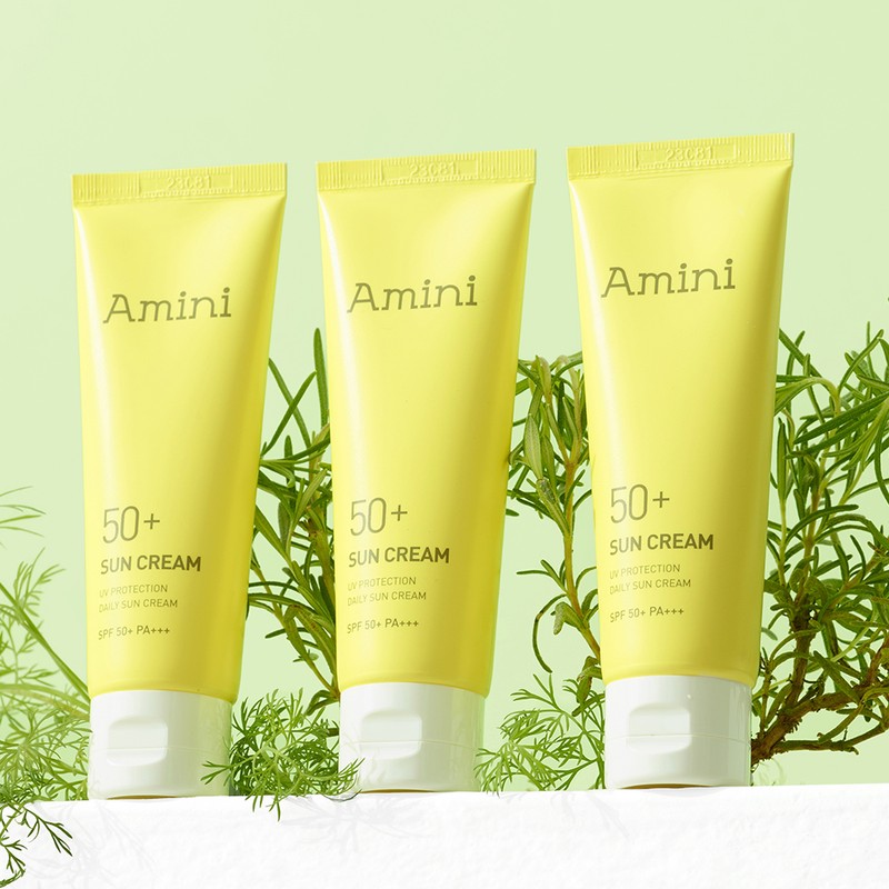 Amini Daily Hypoallergenic Moisture Collagen Sun Cream 50ml (SPF50+) /