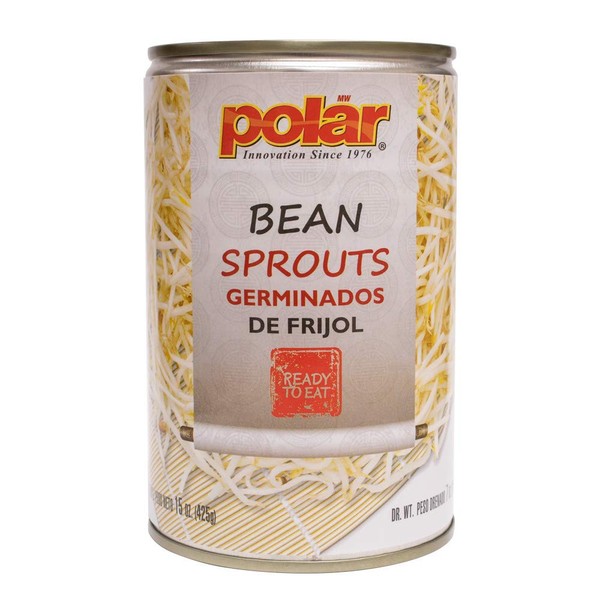 MW Polar Canned Vegetables, Bean Sprouts, 14.4-Ounce (Pack of 12)