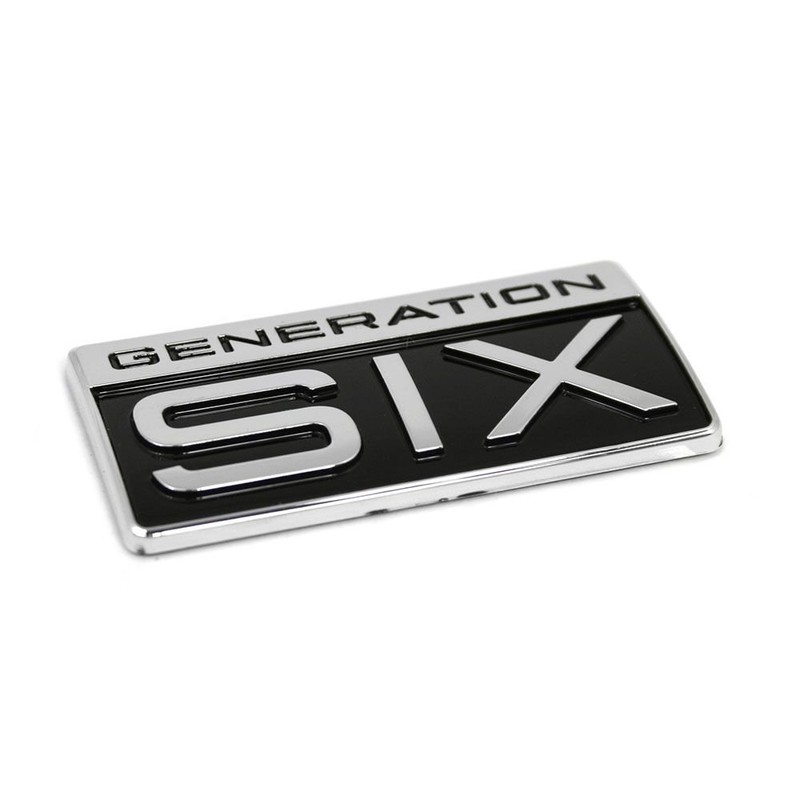 Generation Six Badge T6 Side Logo Sign Chrome