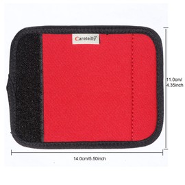 Careteilly Neoprene Luggage Handle Wrap Fluorescent Colors Luggage Identifiers (Red)