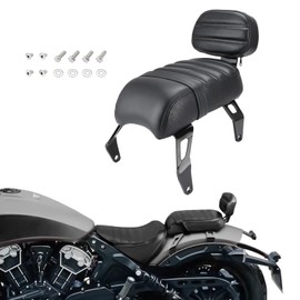 FIASRAC Passenger seat Compatible with Indian Scout Bobber 2018-2023 Passenger Backrest & Seat Replace OEM Number: 2882853-VBA (Black)