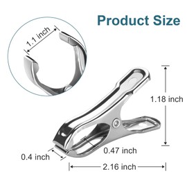 40 PCS Garden Clips, Heavy Duty Stainless Steel Greenhouse Clamps, Greenhouse Clips for Netting, Have a Strong Grip to Hold Down The Shade Cloth or Plant Cover on Garden Hoops or Greenhouse Hoops