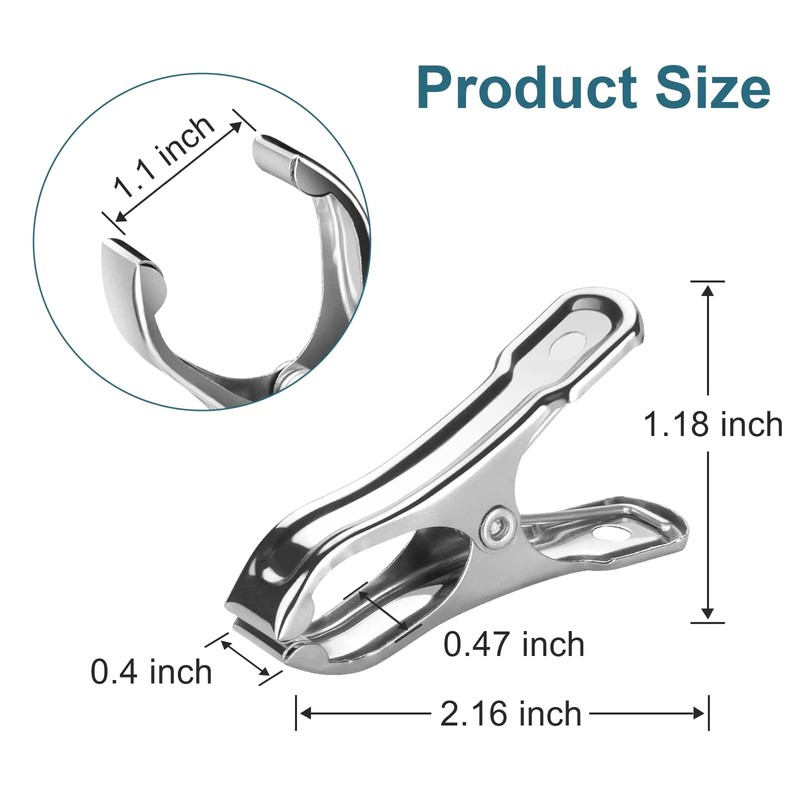 40 PCS Garden Clips for Netting, Stainless Steel Greenhouse Clamps,