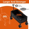 Collapsible Wagon Cart with Wheels Foldable - Folding Utility Heavy