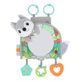 Infant Car Toy with Mirror Enhances Sensory Fine Motor Skills Soft Fabric Rear Facing Mirror Car Toy for Newborns Type 1