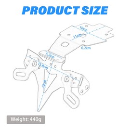 GSXS 1000 Fender Eliminator - License Plate Bracket Rear Tail Tidy Kit Compatible with GSX-S1000 /F 2015-2026 GSX-S 750 2015-2022 GSX-S 750Z 2015-2023 GSX-S 1000Z 2015-2020 - Aluminum