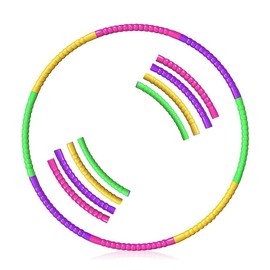 8 pezzi, hula hoop, pneumatici pieghevoli in plastica, per ginnastica, fitness, danza