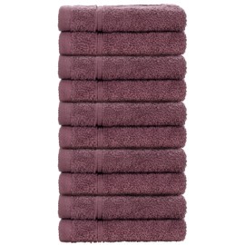 Brandsseller Set of 10 Flannels, Guest Hand Towels, Rice Grain Look for Bath / Household 30 x 30 cm, 100% Cotton, 470 g/m²