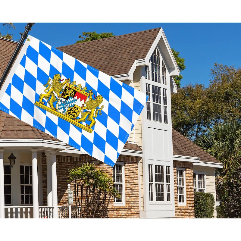3×5 FT German Bavaria Lion Flag, Large 100D Germany Bayerisch