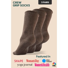 Socks with Grippers for Women - Hospital Socks - Non Slip Socks Womens - Grip Socks for Men - 3 Pairs