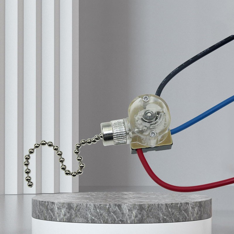 Upgraded Semi-Clear Pull Chain Switchs with 15cm Cable Simple Installs