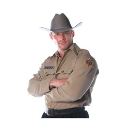 UNDERWRAPS mens Men's Sheriff - Shirt costume apparel tops, Tan, One Size US