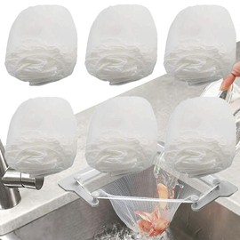 300PCS Large Size Filtering Mesh Bags for Kitchen Sink Triangle Tri-Holder Filter Kitchen Sink Strainer