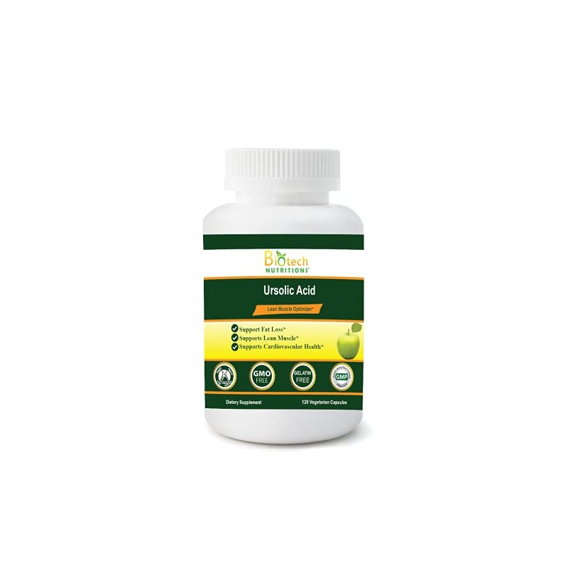 Biotech Nutritions Ursolic Acid 200 mg Gelatin Free Non-GMO Made