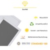 Eurohome 100% Blackout Skylight Roller Blind, No Drilling, Sun Protection,