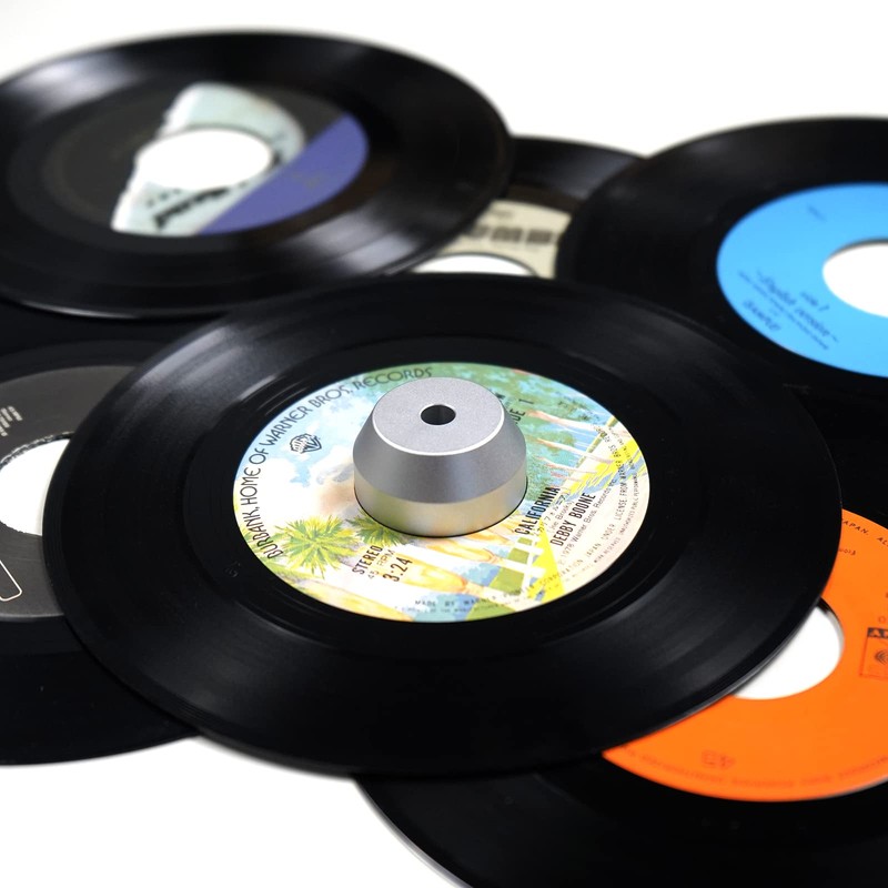 sdroceRyaM 45 RPM Record Adapter Solid Aluminum 7 Inch Vinyl