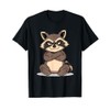 Grumpy Cartoon Raccoon Sitting with Crossed arms T-Shirt