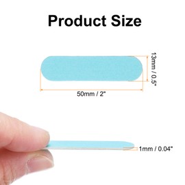 HARFINGTON 200pcs Mini Nail File Bulk, 180/240 Grit Disposable Double Sided Nail Files Emery Boards Professional Manicure Tools for Home Salon Nail Smoothing, Blue
