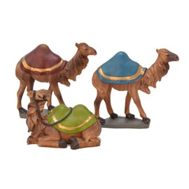 Aries Boutique Set of 3 Camels 9.7 cm Christmas Ornaments, 3 Camels, Small Religious Figures, 3 Camels Wise