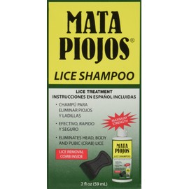 Mata Piojos, Lice and Nit Treatment Shampoo, For Kids and Adults, 2 FL Oz, Bottle